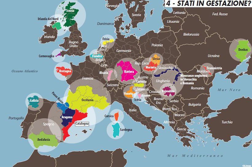 Infografica "Stati in gestazione?" - di Limes - tratto da dossier "L'impero è Londra"